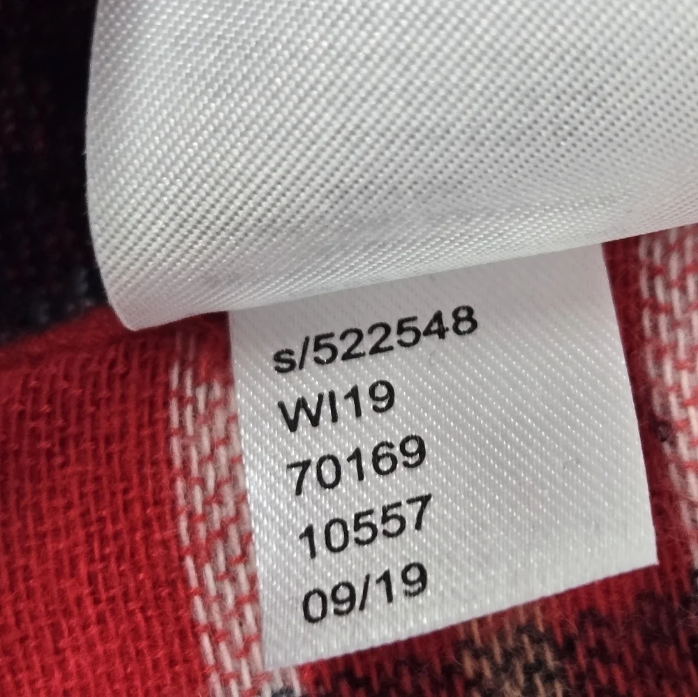 LOFT OVERSIZE RED & BLUE PLAID BLANKET SCARF SHAWL WRAP COTTON BLEND WOMEN OS